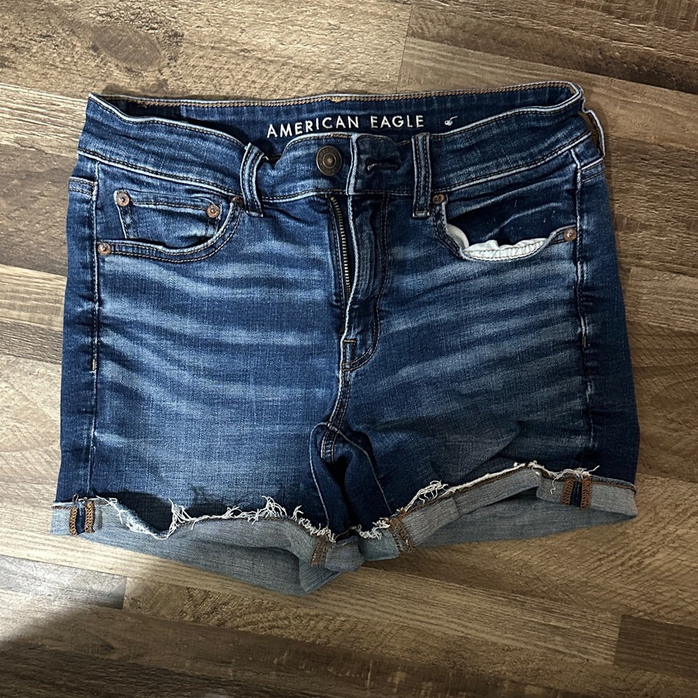 American Eagle Outfitters Dark Blue Jean Shorts